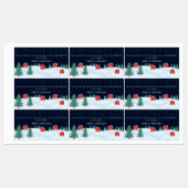 Rustieke witte kerst labels (Vel)