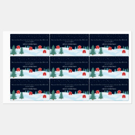 Rustieke witte kerst labels