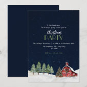 Rustieke Witte Kerststal Uitnodiging (Voorkant / Achterkant)