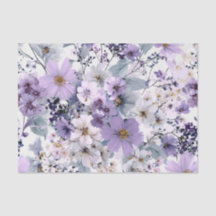 Rustieke Witte Paarse Vintage Boho Bloem