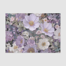 Rustieke Witte Paarse Vintage Boho Bloem