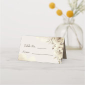 Rustieke witte rozen trouwtafel No. Plaats Kaart (Achterkant)