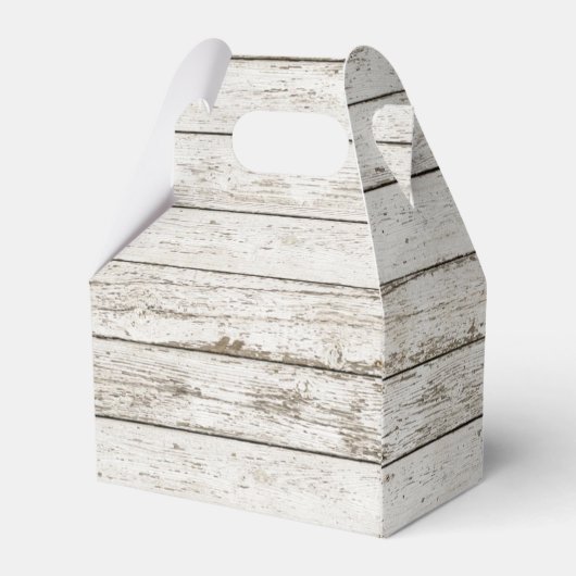 rustieke witte schuur hout schuur bruiloft bedankdoosjes (Achterkant)