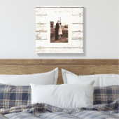 rustieke  witte schuur hout schuur bruiloft canvas afdruk (Insitu (Slaapkamer))