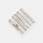 rustieke witte schuur hout schuur bruiloft servetten (Hoek)