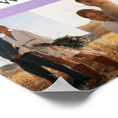 Rustieke witte schuur houten bruiloft pasgetrouwde poster (Hoek)