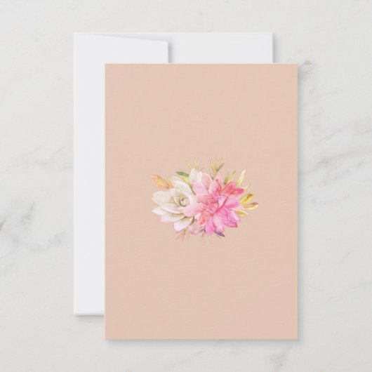 Rustieke woestijn vetplanten bruiloft antwoord Kaa (Achterkant)