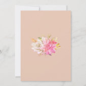 Rustieke woestijn vetplanten bruiloft uitnodiginge kaart (Achterkant)