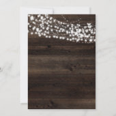 Rustieke Wood & Lights Uitgestelde bruiloft Update Kaart (Achterkant)