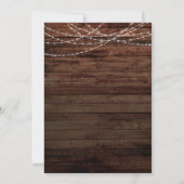 Rustieke Wood & Lights Uitgestelde bruiloft Update Kaart (Achterkant)