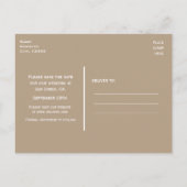 Rustieke Wood & String Lights Save The Date Briefk Aankondigingskaart (Achterkant)