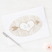 Rustieke Woodgrain Bruiloft Sticker (Envelop)