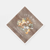 Rustieke Woodland Animal Baby shower papieren serv Servet (Hoek)