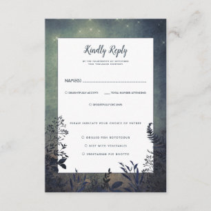 Rustieke Woodland bruiloft RSVP Kaartje