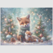 Rustieke Woodland Fox Moeder & Baby Craft Decoupag Tissuepapier (Voorkant)