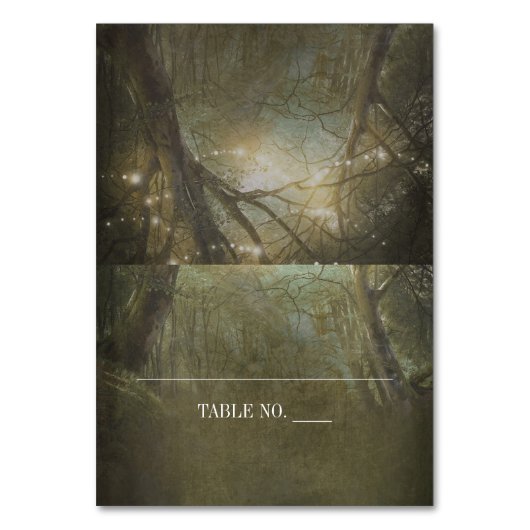 Rustieke Woodland Lights Place Kaarten (Voorkant)