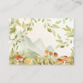 Rustieke Woodland Luier Raffle Groene Paddenstoele Informatiekaartje (Achterkant)