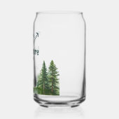 Rustieke Woodland Mountain Forest Pine Wedding Blikvorm Glas (Links)