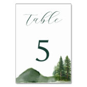 Rustieke Woodland Mountain Forest Pine Wedding Kaart (Voorkant)