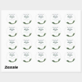 Rustieke Woodland Mountain Forest Pine Wedding Ronde Sticker (Vel)