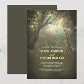 Rustieke Woodland String Lights verlovingsfeest Kaart (Voorkant / Achterkant)