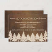 Rustieke Woodland Wedding Enclosure Kaarten (Voorkant / Achterkant)