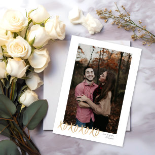 Rustieke XOXO Knuffels & Kusjes Valentijn Fotokaar Kaart