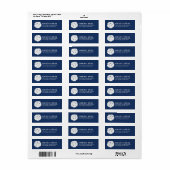 Rustieke Zand Dollar Retouradres Labels / Marine (Full Sheet)
