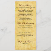 rustieke zeeschelp strand bruiloft programma (Achterkant)