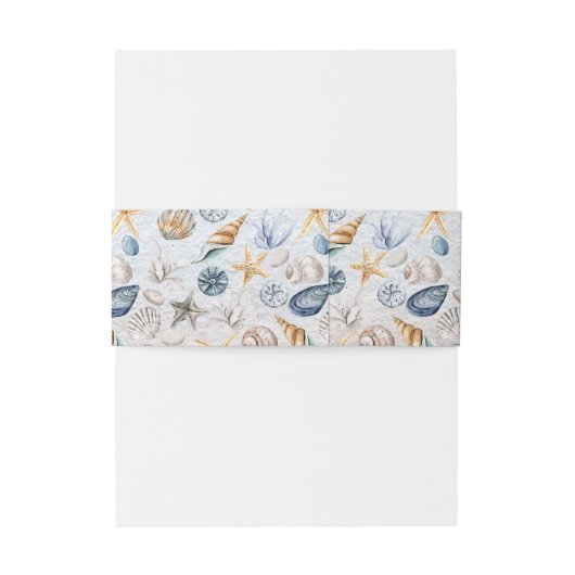 Rustieke Zeeschelpen Ocean Zee Zomer Strand Bruilo Uitnodigingen Wikkel (Achterkant Voorbeeld)