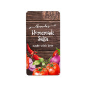 Rustieke zelfgemaakte custom salsa label (Voorkant)