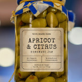 Rustieke Zelfgemaakte Jam Jar Square Label