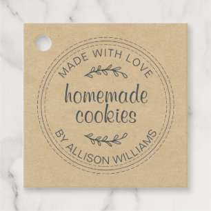 Rustieke zelfgemaakte koekjes Kraft papier Bedankjes Labels