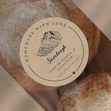 Rustieke zelfgemaakte met Love Sketch Sourdough St