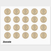 Rustieke zelfgemaakte pompoen wafel mix kraft papi ronde sticker (Vel)