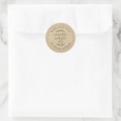 Rustieke zelfgemaakte pompoen wafel mix kraft papi ronde sticker (Tas)