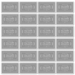 Rustieke zelfgemaakte sojakaars labels 24x donkerg