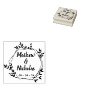 Rustieke zeshoek laat de datum bewaren rubberstempel (Gestempeld)