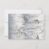 Rustieke Zilveren Berk Boom Bruiloft RSVP (Achterkant)