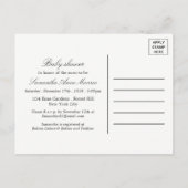 Rustieke Zilveren Berkenboom Baby shower Invitatio Uitnodiging Briefkaart (Achterkant)