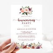 Rustieke Zomer Bloemen Housewarming Party Kaart