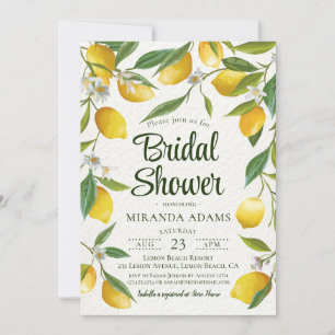 Rustieke zomer Boho Lemon Vrijgezellenfeest Kaart