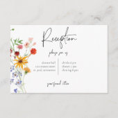 Rustieke zomer Wildbloemen & Zonnebloemen Receptie Informatiekaartje (Voorkant)