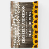 Rustieke Zonnebloem 2025 Afstuderen Spandoek (Verticaal)