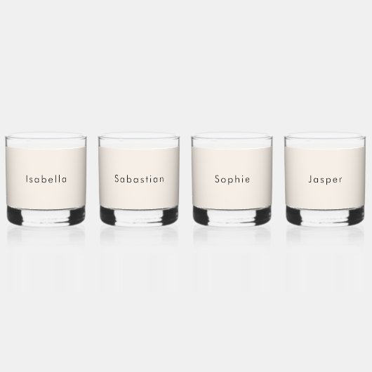 Rustieke Zonnebloem Beige Bruiloft Bruidsfeest Whisky Glas (Achterkant)