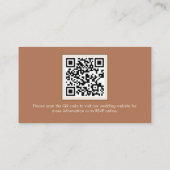 Rustieke Zonnebloem Beige Bruiloft Website Details Informatiekaartje (Achterkant)