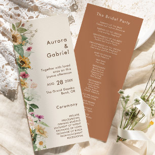 Rustieke Zonnebloem Beige Modern Wedding Flat Prog Programma