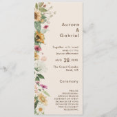 Rustieke Zonnebloem Beige Modern Wedding Flat Prog Programma (Voorkant)