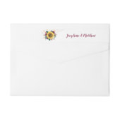 Rustieke Zonnebloem Bloemen String Lights Bruiloft (Achterkant)