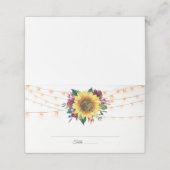 Rustieke Zonnebloem Bloemen Waterverf Lichten Brui (Buitenkant ongevouwen)